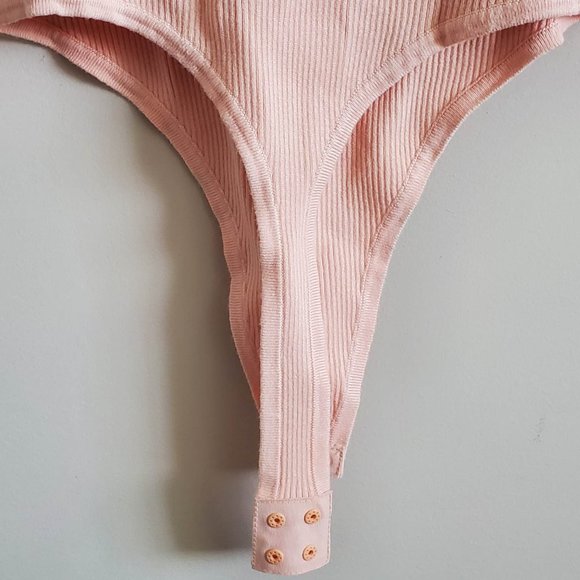 Guess Ribbed Pink Bodysuit - Picture 3 of 4